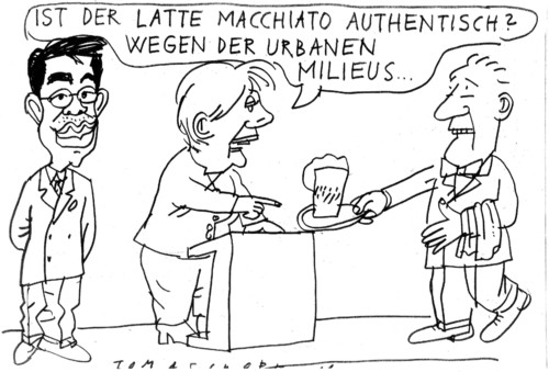 Cartoon: Authentisch (medium) by Jan Tomaschoff tagged angela merkel,urban,angela,merkel
