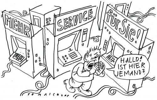 Cartoon: Automatisierung (medium) by Jan Tomaschoff tagged automatisierung,stellenstreichungen,