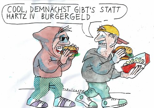 Cartoon: Bürger (medium) by Jan Tomaschoff tagged hartz,bürgergeld,hartz,bürgergeld