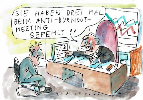 Cartoon: Burn out (medium) by Jan Tomaschoff tagged burn,out,gesundheit,stress,burn,out,gesundheit,stress