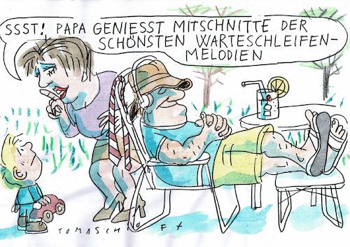 Cartoon: Chillen (medium) by Jan Tomaschoff tagged entspannung,medien,entspannung,medien