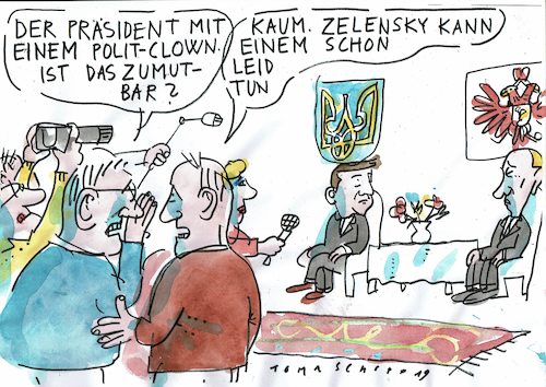 Cartoon: Clowns (medium) by Jan Tomaschoff tagged ukraine,russland,putin,zelensky,ukraine,russland,putin,zelensky