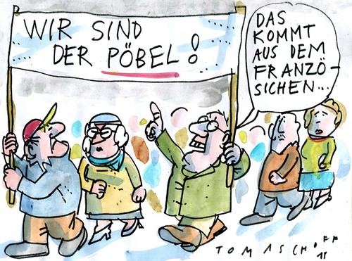 Cartoon: Das Volk (medium) by Jan Tomaschoff tagged pegida,volk,pegida,volk