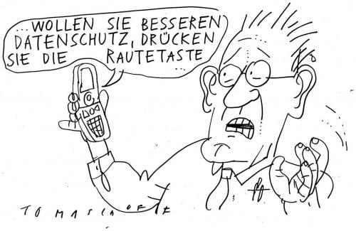 Cartoon: Datenschutz (medium) by Jan Tomaschoff tagged datenschutz