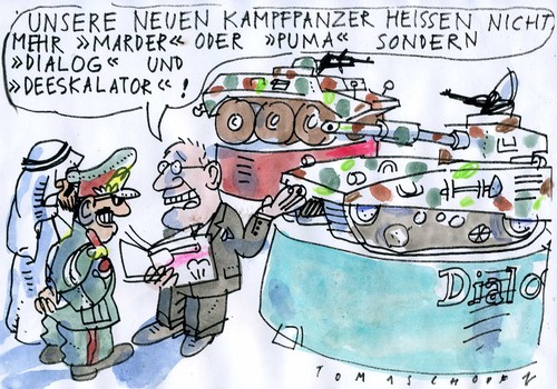 Cartoon: Deeskalator (medium) by Jan Tomaschoff tagged rüstung,frieden,rüstung,frieden