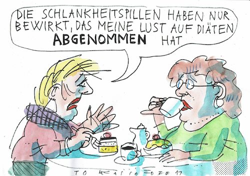 Cartoon: Diät (medium) by Jan Tomaschoff tagged schlankheit,figur,diät,schlankheit,figur,diät