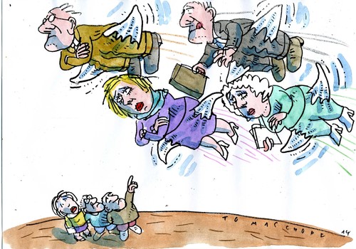 Cartoon: die Reichen (medium) by Jan Tomaschoff tagged reichtum,armut,reichtum,armut