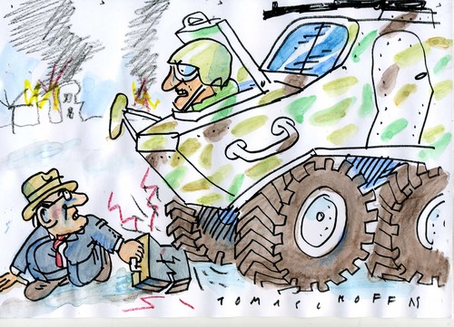 Cartoon: diplomatische Lösung (medium) by Jan Tomaschoff tagged konflikte,eskalation,diplomatie,konflikte,eskalation,diplomatie