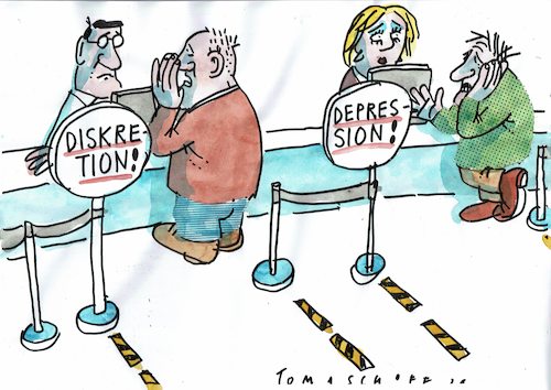 Cartoon: diskret (medium) by Jan Tomaschoff tagged diskretion,daten,depression,corona,diskretion,daten,depression,corona