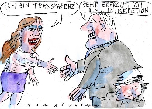 Cartoon: Diskretion Ehrensache! (medium) by Jan Tomaschoff tagged transparenz,diskretion,transparenz,diskretion