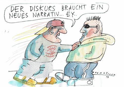 Cartoon: Diskurs (medium) by Jan Tomaschoff tagged diskurs,meinungen,diskurs,meinungen