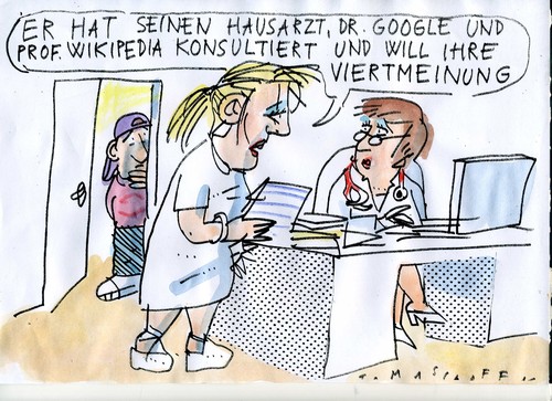Cartoon: Dr. Google 2 (medium) by Jan Tomaschoff tagged gesundheit,internet,gesundheit,internet