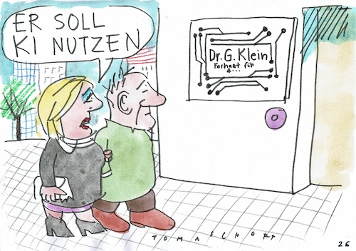 Cartoon: Dr KI (medium) by Jan Tomaschoff tagged arzt,gesundheit,ki,arzt,gesundheit,ki