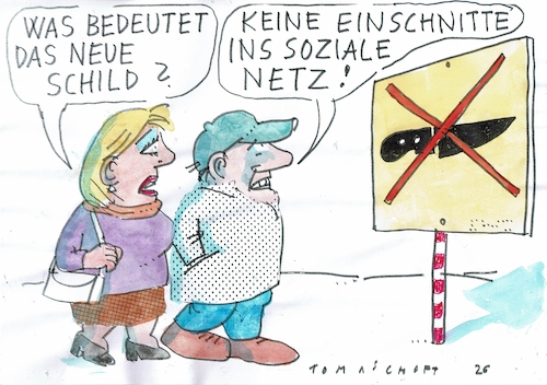 Cartoon: Einschnitte (medium) by Jan Tomaschoff tagged kriminalität,messer,soziales,einschnitte,kriminalität,messer,soziales,einschnitte