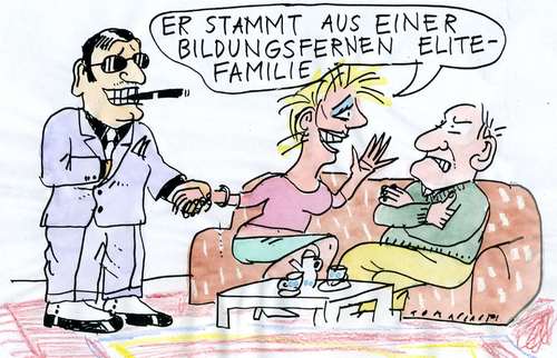 Cartoon: Elite (medium) by Jan Tomaschoff tagged bildung