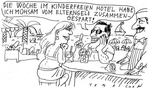 Cartoon: Elterngeld (medium) by Jan Tomaschoff tagged elterngeld,