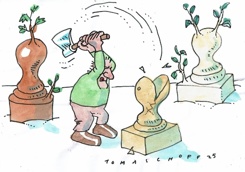 Cartoon: Entbürokratisierung (medium) by Jan Tomaschoff tagged bürokratie,tempo,wirtschaft,bürokratie,tempo,wirtschaft