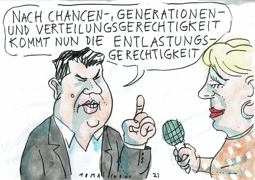 Cartoon: Entlastung (medium) by Jan Tomaschoff tagged steuern,staatsfinanzen,entlastung,heil,steuern,staatsfinanzen,entlastung,heil