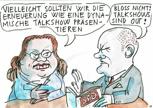 Cartoon: Erneuerung (medium) by Jan Tomaschoff tagged spd,volksparteien,spd,volksparteien