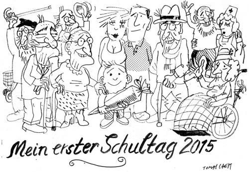 Cartoon: Erster Schultag (medium) by Jan Tomaschoff tagged schultag,schule,einschulung,generation,alter,zukunft,rentner,senioren,jugend,gesellschaft,kind,schultag,kinderschwund,geburtenrate,schule,famlie,oma,opa,altersheim,einschulung,generation,alter,zukunft,rentner,senioren,jugend,gesellschaft,kind,ältere,altersvorsorge,gebrechen,gebrechlich,greis,greisenalter,greisin,großeltern,großmutter,großvater,lebensabschnitt,lebensabend,pension,pensionär,private altersversorgung,vorsorge,kinderarmut,kinder,schüler,deutschland,industriestaat,private,altersversorgung