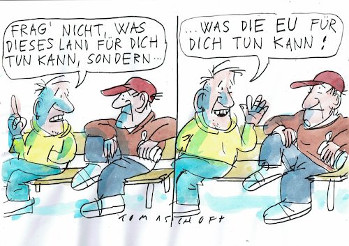 Cartoon: EU (medium) by Jan Tomaschoff tagged bürger,staat,rechte,pflichten,bürger,staat,rechte,pflichten