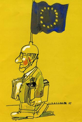 Cartoon: Europa-Bürokratie (medium) by Jan Tomaschoff tagged europäische,union,eu,europa,bürokratie