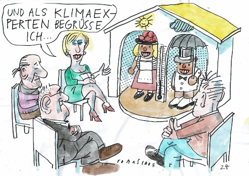 Cartoon: Experten (medium) by Jan Tomaschoff tagged klima,wetter,experten,klima,wetter,experten