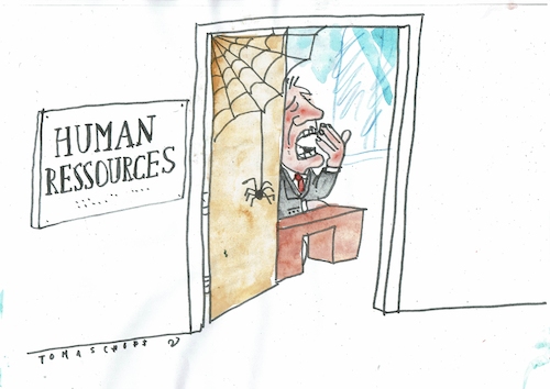 Cartoon: Fachkräfte (medium) by Jan Tomaschoff tagged fachkräftemangel,personalwesen,fachkräftemangel,personalwesen