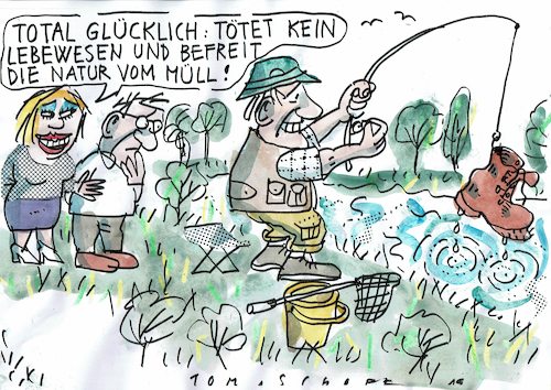 Cartoon: Fang (medium) by Jan Tomaschoff tagged umwelt,tiere,natur,umwelt,tiere,natur