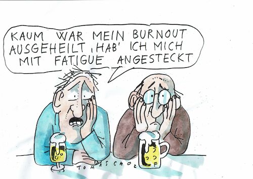 Cartoon: Fatigue (medium) by Jan Tomaschoff tagged müdigkeit,lustlosigkeit,burnout,fatigue,müdigkeit,lustlosigkeit,burnout,fatigue