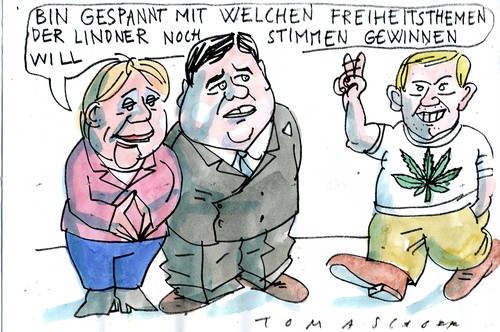 Cartoon: FDP (medium) by Jan Tomaschoff tagged fdp,liberale,haschisch,fdp,liberale,haschisch