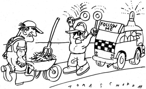 Cartoon: follow me (medium) by Jan Tomaschoff tagged follow,me,follow me,twitter,technik,internet,follow,me