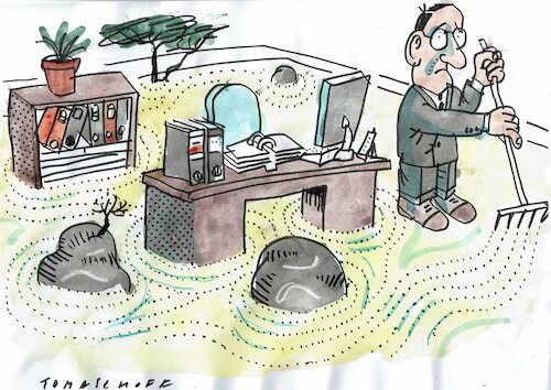 Cartoon: Garten (medium) by Jan Tomaschoff tagged bürokratie,stress,ruhe,bürokratie,stress,ruhe