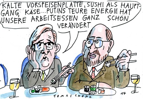 Cartoon: Gaspreis (medium) by Jan Tomaschoff tagged sanktionen,energiepreise,sanktionen,energiepreise
