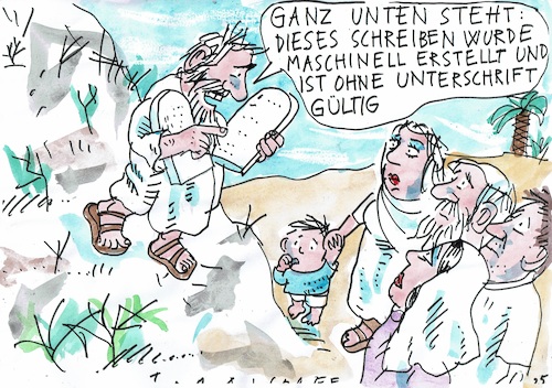 Cartoon: Gebote (medium) by Jan Tomaschoff tagged glaube,gebote,glaube,gebote