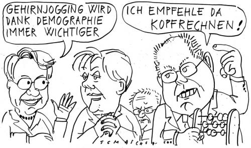 Cartoon: Gehirnjogging (medium) by Jan Tomaschoff tagged demographie,alte