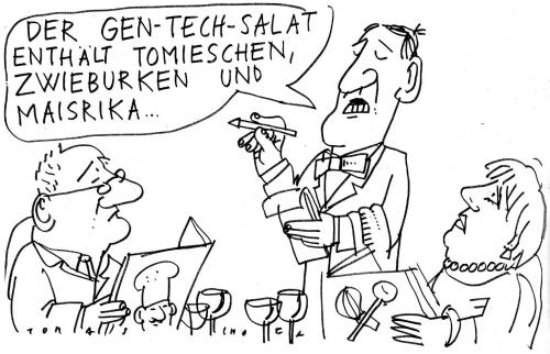 Cartoon: Gen-Tech-Salat (medium) by Jan Tomaschoff tagged genetik,gentechnologie