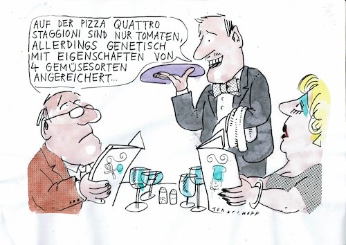 Cartoon: Gentomaten (medium) by Jan Tomaschoff tagged genetik,ernäherung,gesundheit,genetik,ernäherung,gesundheit
