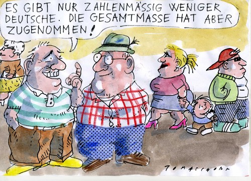 Cartoon: Gesamtmasse (medium) by Jan Tomaschoff tagged übergewicht,fettleibigkeit,dick,abnehmen,diät,übergewicht,fettleibigkeit,dick,abnehmen,diät