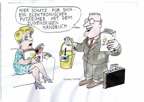 Cartoon: Geschenk (medium) by Jan Tomaschoff tagged elektronik,technik,fortschritt,elektronik,technik,fortschritt