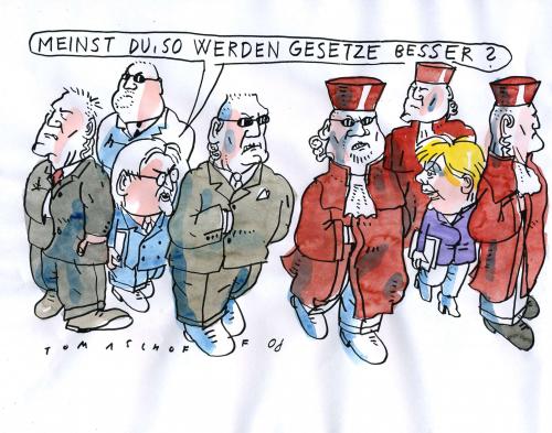 Cartoon: Gesetze (medium) by Jan Tomaschoff tagged gesetze,bundesverfassungsgericht