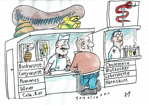 Cartoon: Gesund (medium) by Jan Tomaschoff tagged ernährung,gesundheit,ernährung,gesundheit