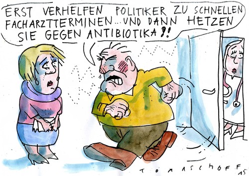 Cartoon: Gesundheit (medium) by Jan Tomaschoff tagged arzttermine,antibiotika,arzttermine,antibiotika