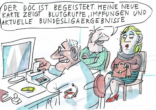 Cartoon: Gesundheitskarte (medium) by Jan Tomaschoff tagged daten,gesundheit,daten,gesundheit