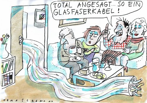 Cartoon: Glasfaser (medium) by Jan Tomaschoff tagged fortschritrt,technik,ibnternet,fortschritrt,technik,ibnternet