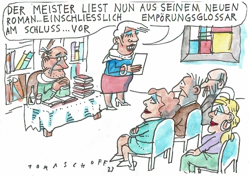 Cartoon: Glossar (medium) by Jan Tomaschoff tagged zensur,wörter,zensur,wörter