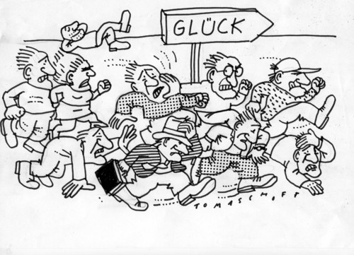 Gluck De Jan Tomaschoff Philosophie Cartoon Toonpool