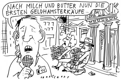 Cartoon: Hamsterkäufe (medium) by Jan Tomaschoff tagged wirtschaftskrise,rezession,geldpolitik