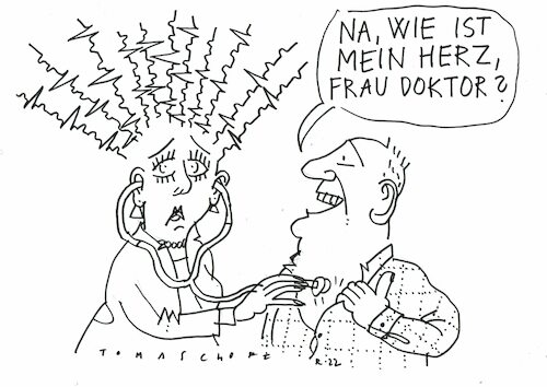 Cartoon: Herz (medium) by Jan Tomaschoff tagged herz,ekg,herz,ekg