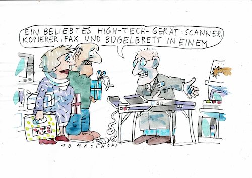 Cartoon: High tech (medium) by Jan Tomaschoff tagged technik,it,technik,it